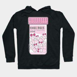 chill pills cute pills cartoon Hoodie